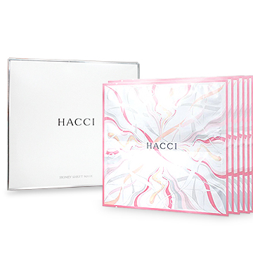 HACCI (ハッチ) シートマスク (シート状美容液マスク) 32ml (上用1枚＋下用1枚) ×6セット入り