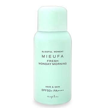 ナプラ ミーファ フレグランスUVスプレー (日やけ止め) SPF50+・PA++++ 80g #フレッシュマンデーモーニング