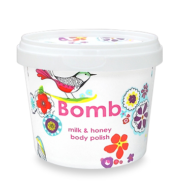 【並行輸入品】 Bomb Cosmetics ボム コスメティクス ミルク & ハニー ボディ ポリッシュ 375g
