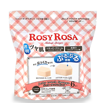 ROSY ROSA (ロージー ローザ) ジェリータッチスポンジ ハウス型 6個入り