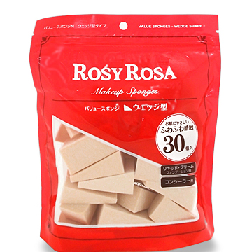 ROSY ROSA (ロージー ローザ) バリュースポンジN ウェッジ型タイプ 30個入り
